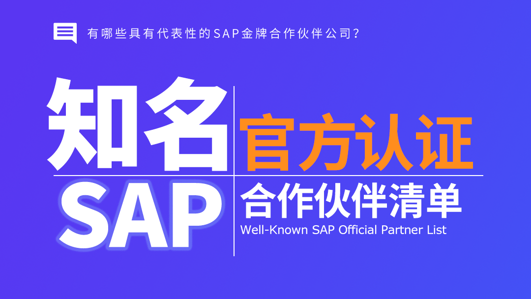 2025年 SAP 官方认证合作伙伴清单：国内外代表性 SAP 金牌合作伙伴盘点